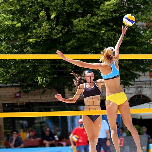 beachvolleybal wedstrijd